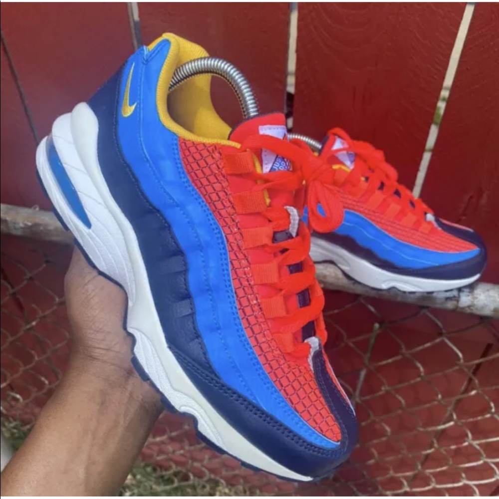 Nike Air Max 95 ‘Crimson Blue’ Kids Sneakers -Sz 6.5 Y- 8 W